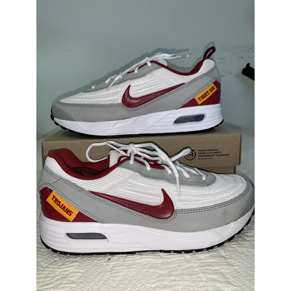 Nike Air Max Pulse USC Trojans Mens 7 Wht Cardinal Red Grey Sneakers FB1864-100